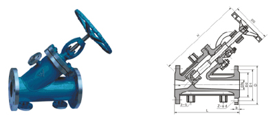 BJ45H、BJ45W 型 PN25~PN40 鋼制保溫夾套直流式截止閥結(jié)構(gòu)圖